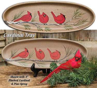Cardinal Wood Tray - The Fox Decor